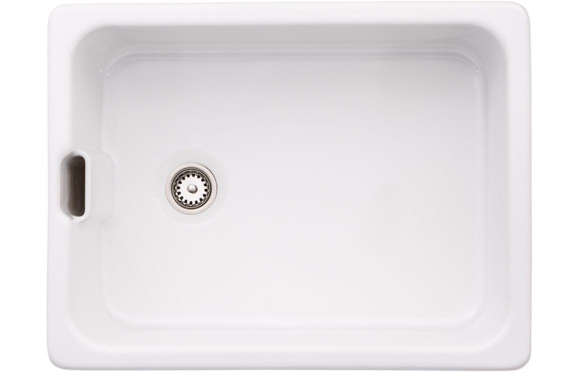 An Abode Belfast 1 bowl undermount sink in White