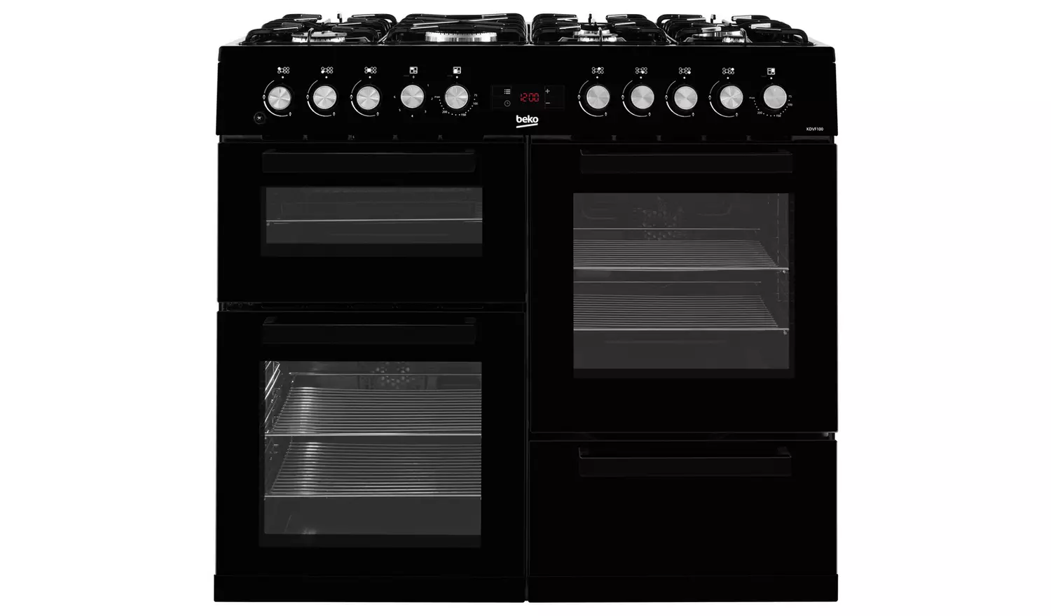 Beko KDVF100K Freestanding Dual Fuel Range cooker - Black