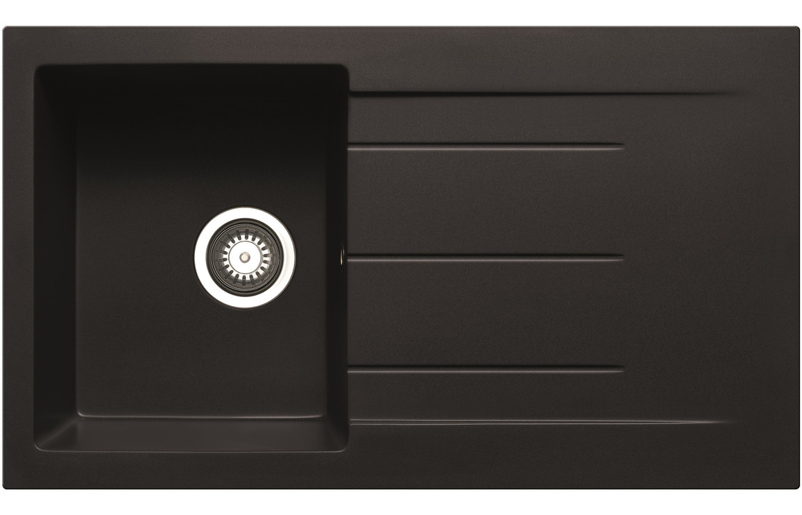 A Prima+ 1 bowl inset sink in Black