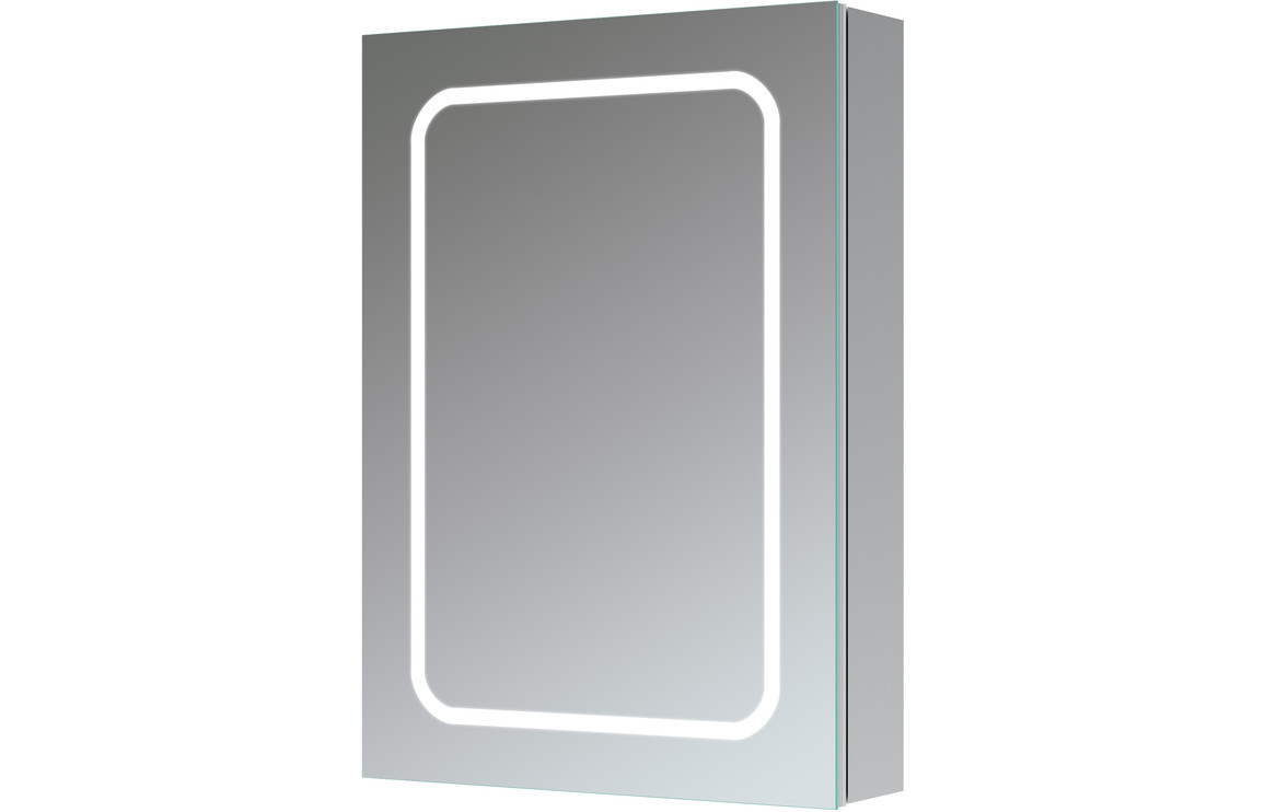 Rika 500mm 1 Door Front-Lit LED Mirror Cabinet