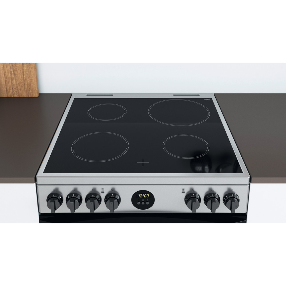 INDESIT Electric freestanding double cooker: 60cm - ID67V9HCX/UK