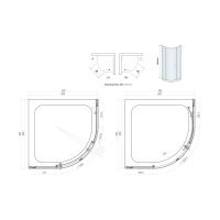 S6 Quadrant Enclosure 1 Door 900 x 900mm