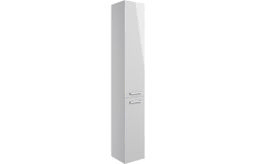 Volta 350mm Floor Standing 2 Door Tall Unit - Grey Gloss