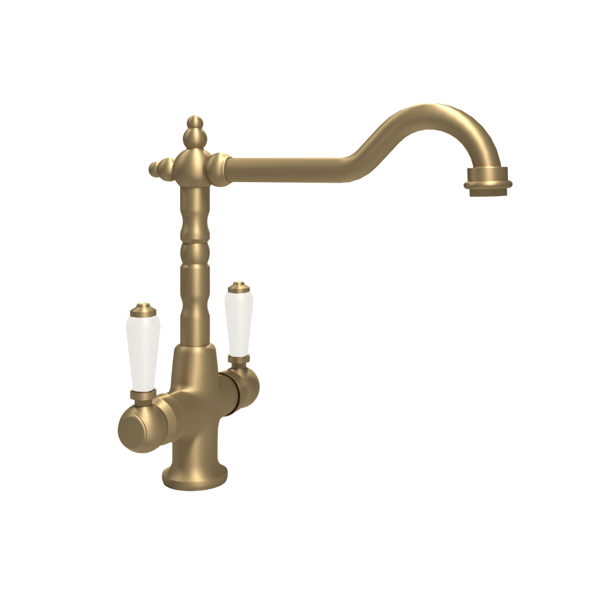 Alma Monobloc Mixer Tap - Brushed Brass