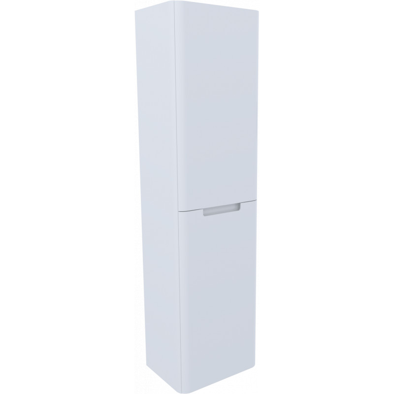 MONZA GLOSS WHITE 400MM WALL HUNG TALLBOY STORAGE CABINET