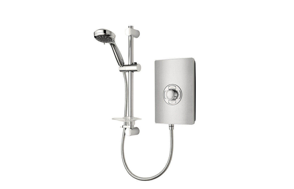 Triton Aspirante Electric Shower - Brushed Steel