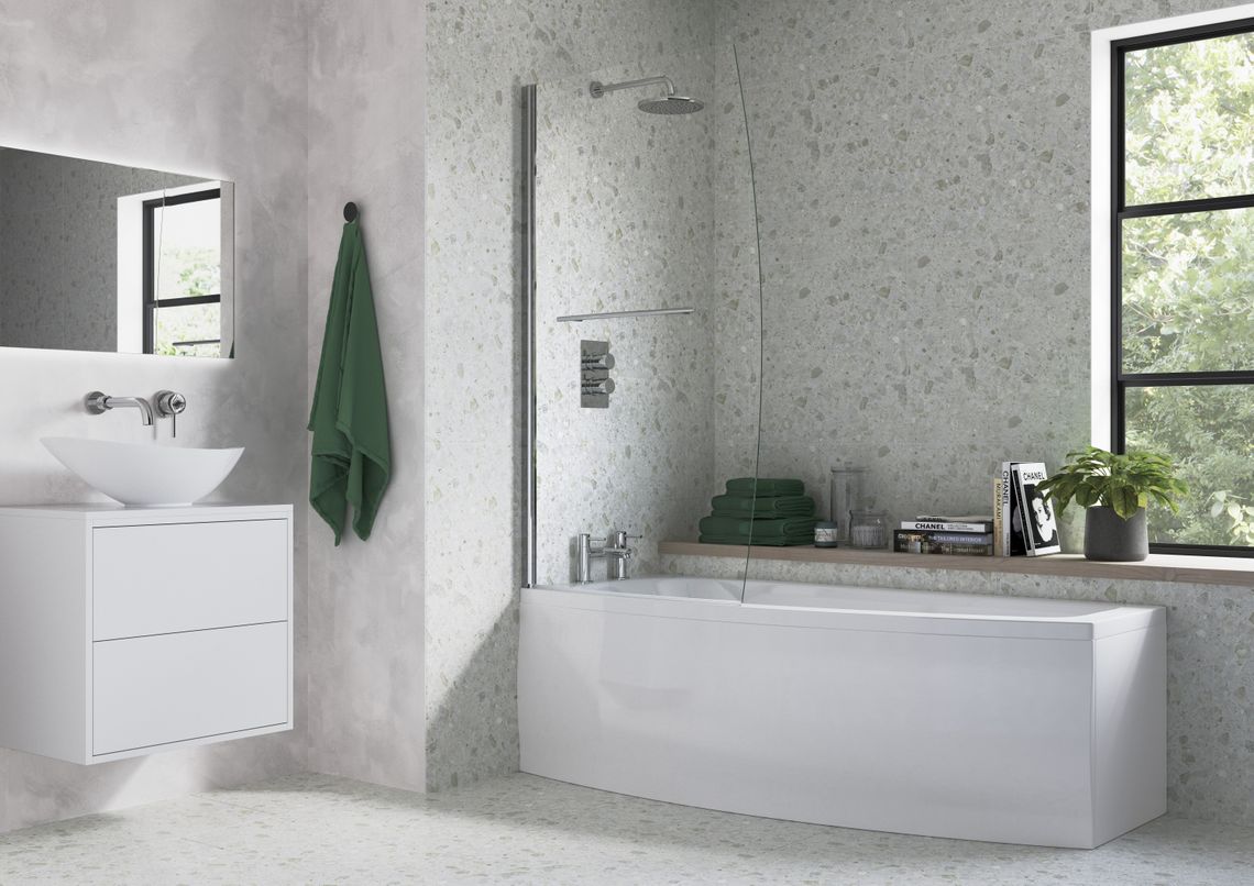 Glass Bath Screen, Strabane Wholesale Ltd, Strabane, Co. Tyrone