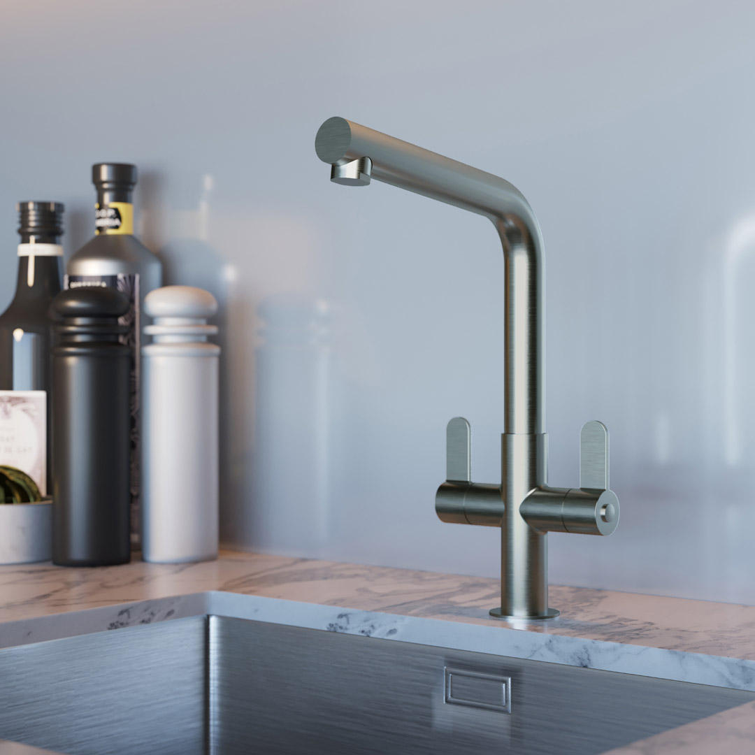 OdaMonobloc Mixer Tap - Brushed Chrome