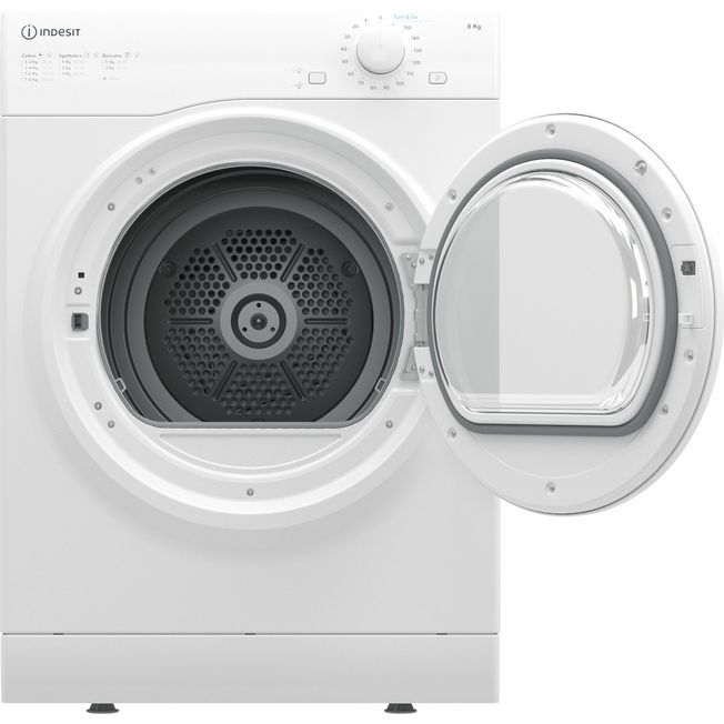 INDESIT Air-vented tumble dryer: freestanding, 8,0kg - White - I1D80WUK
