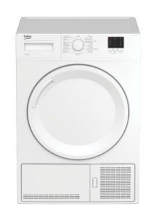 Beko DTGCT7000W Freestanding Condenser Tumble Dryer, 7kg Load, White