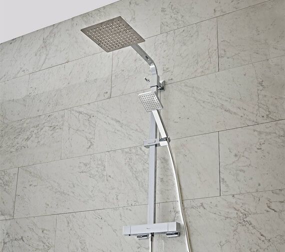 INDEX BAR VALVE SHOWER SYSTEM WITH COOL TOUCH VALVE 