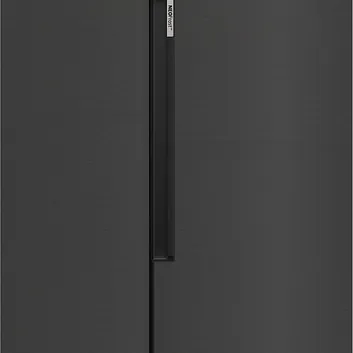 Beko Freestanding American Style Fridge Freezer - Black Steel ASL1442VPZ