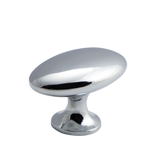 Oval knob - bright chrome