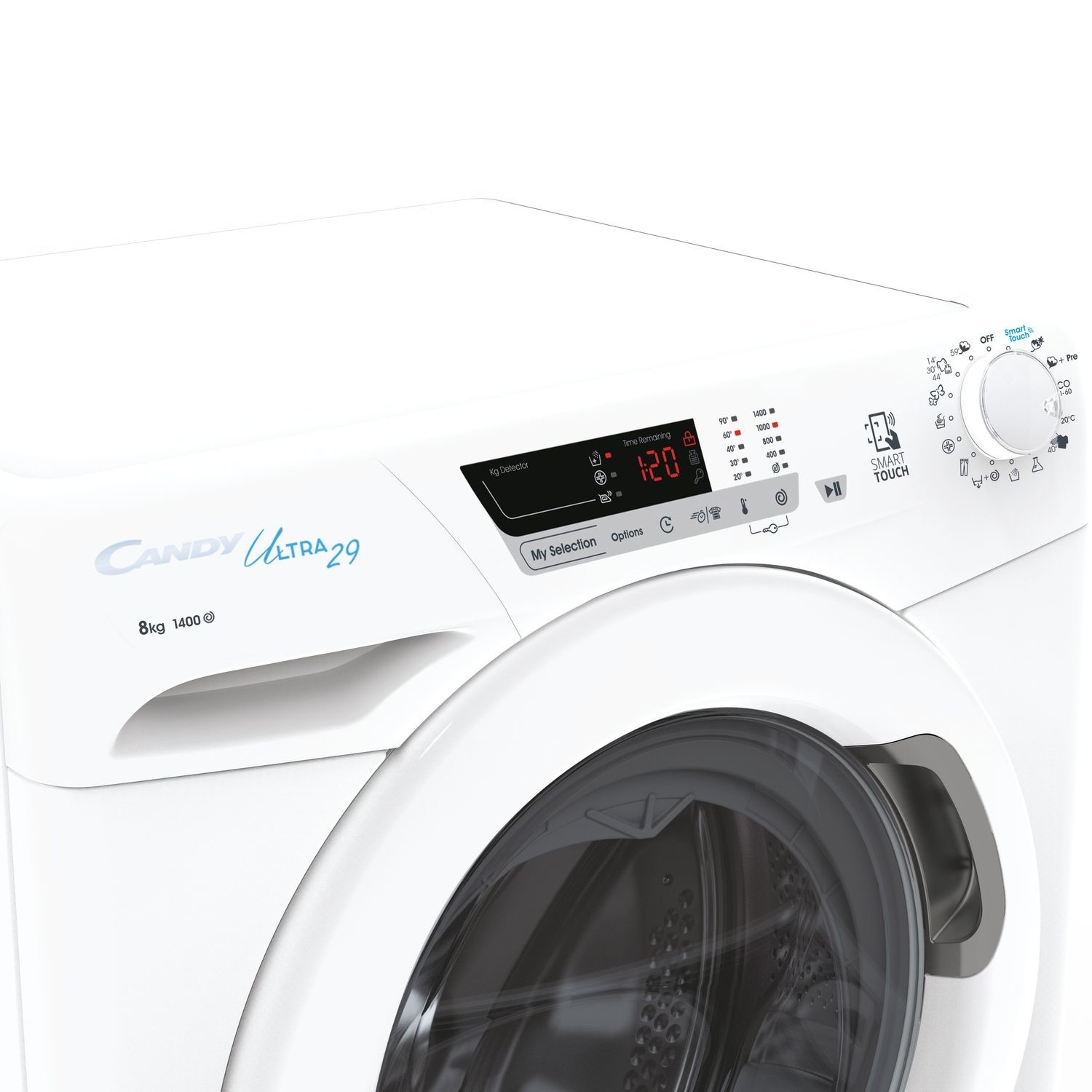 Candy Ultra HCU1482DE/1 8Kg Washing Machine with 1400 rpm – White – D