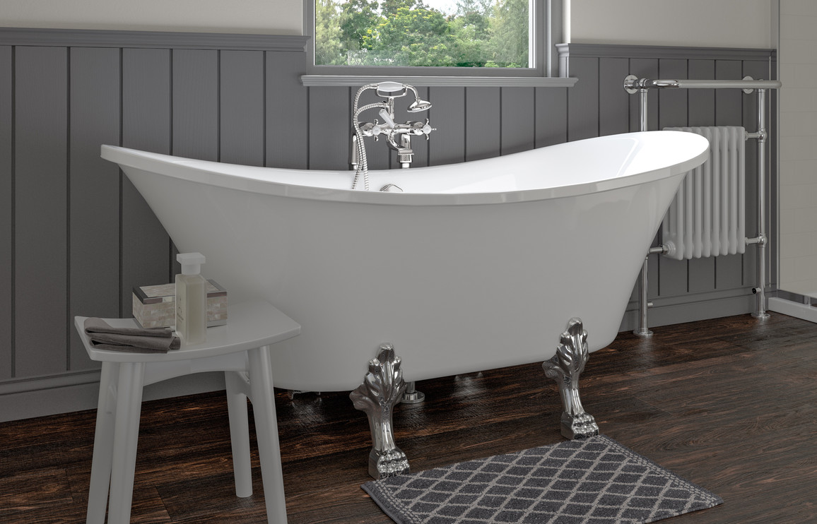 Fareham Freestanding 1760x710x775mm 0TH Bath w/Feet