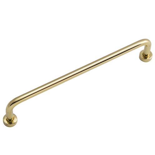 Stepped d handle - polished brass