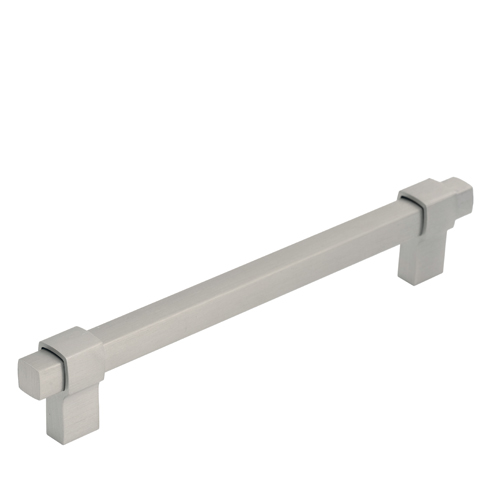 Square bar handle - brushed nickel