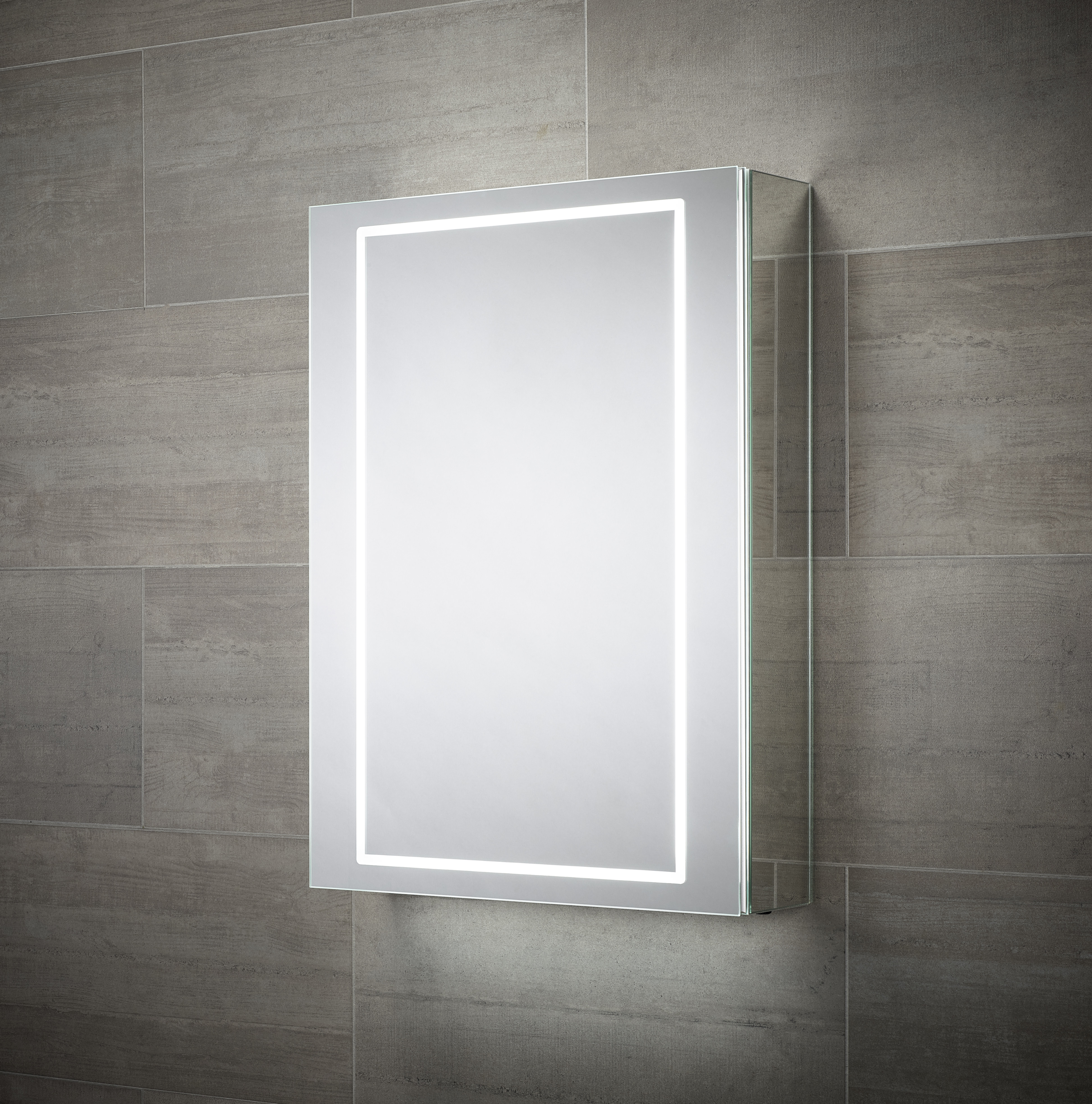 Pegasus 500x700mm 1-Door LED Mirrored Cabinet