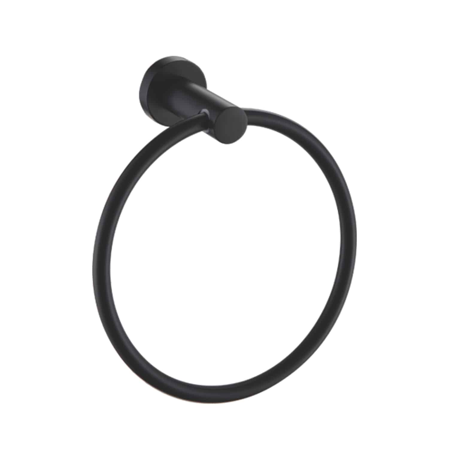 BLACK WALL MOUNTED BATHROOM TOWEL RING MODERNITY