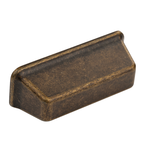 Square cup - antique brass