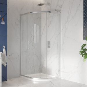 Flex 800mm 1 Door Quadrant - Chrome