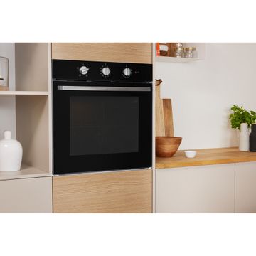 Indesit Aria Electric Fan Assisted Single Oven - Black - IFW6330BL