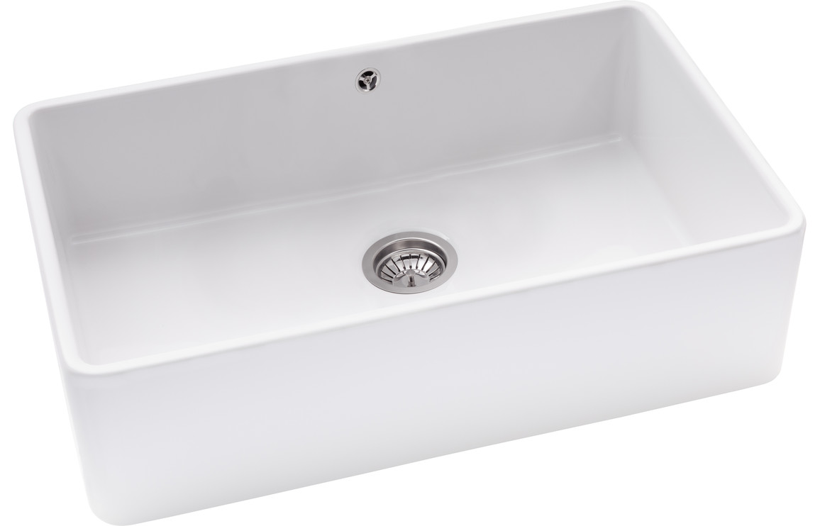 An Abode Provincial 1 bowl undermount sink in White