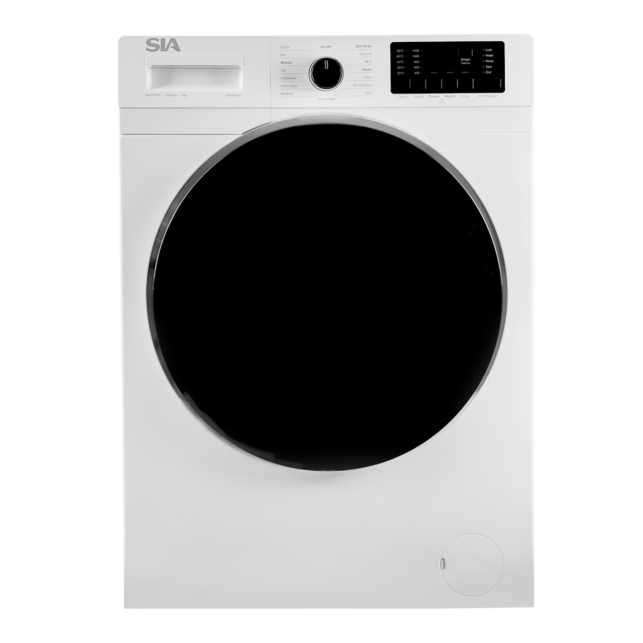 SIA 8kg 1400RPM Washing Machine, 16 Programs - SWM84KW