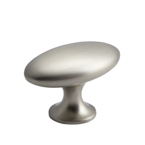 Oval knob - inox look