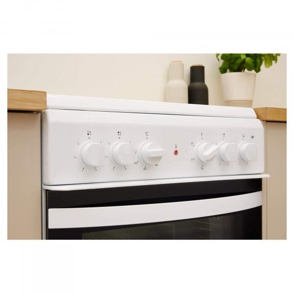 INDESIT Electric freestanding cooker: 50cm - White