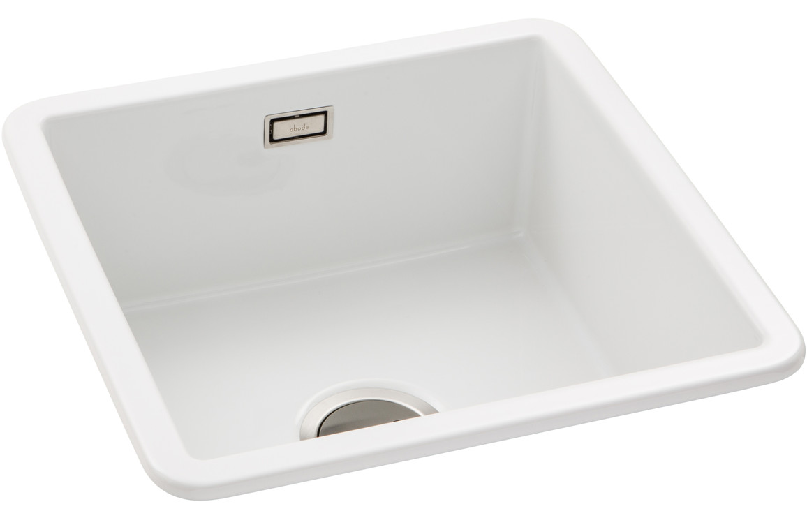 An Abode Sandon 1 bowl undermount sink in White