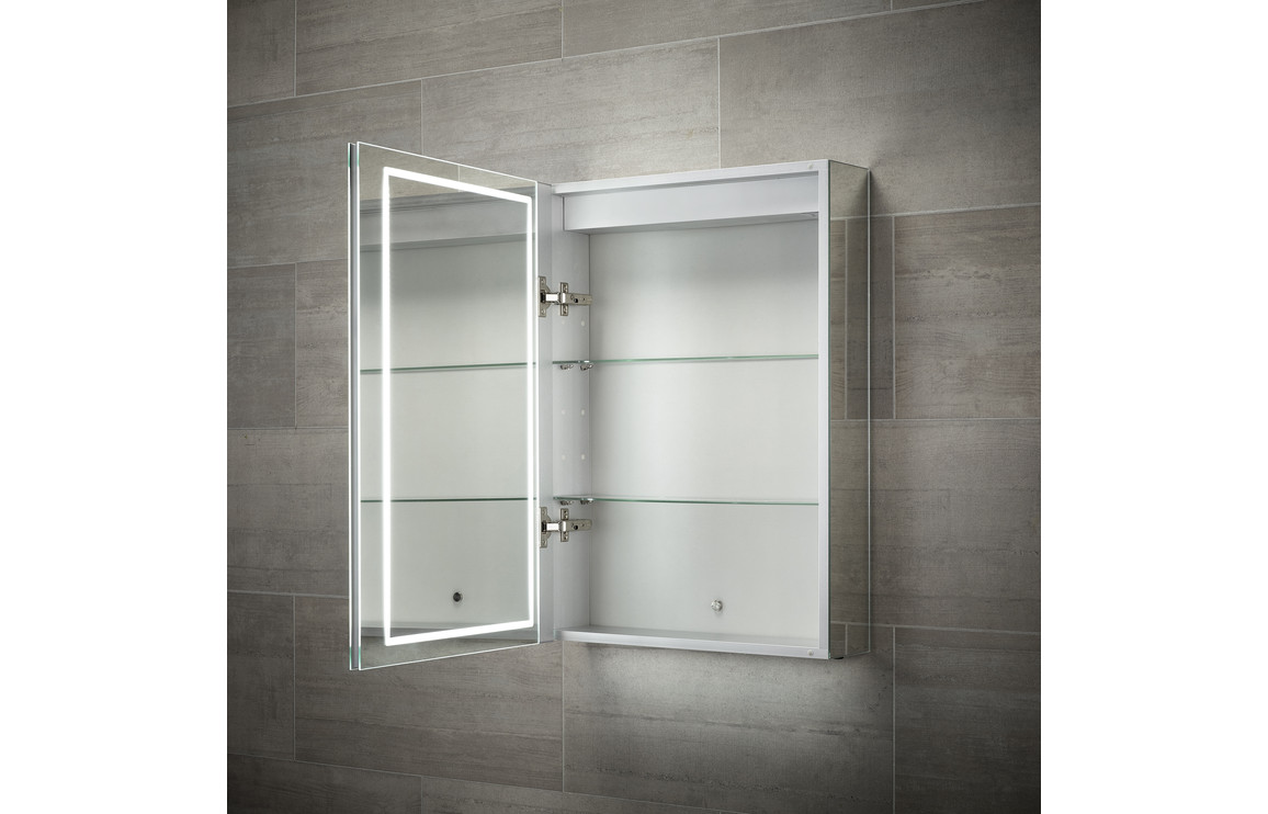 Pegasus 500x700mm 1-Door LED Mirrored Cabinet