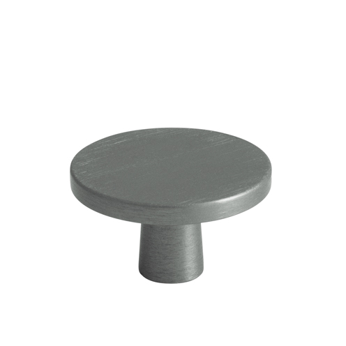 Round flat knob - brushed anthracite