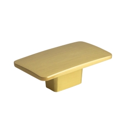 Rectangular Knob - Satin Brass