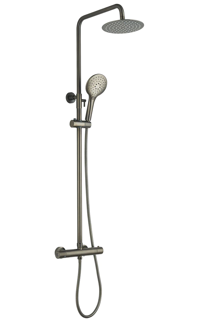 MENAI THERMOSTATIC GUNMETAL ROUND DUAL PREMIUM SHOWER 