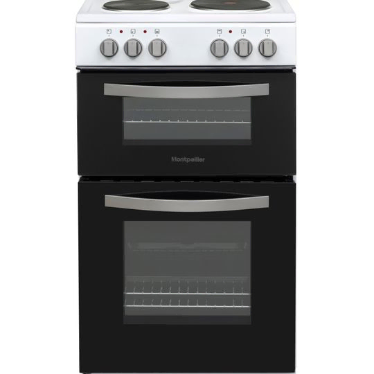 Montpellier MTCE50W 50cm Twin Cavity Electric Cooker in White