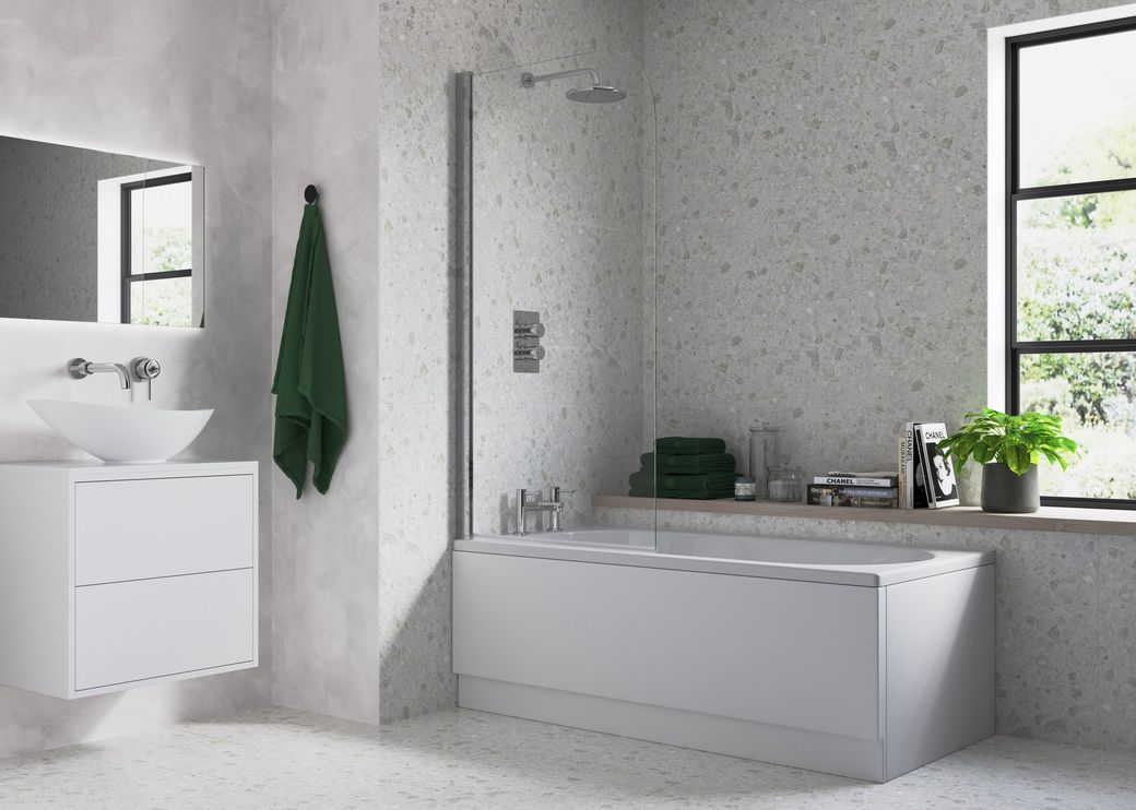 Glass Bath Screen, Strabane Wholesale Ltd, Strabane, Co. Tyrone