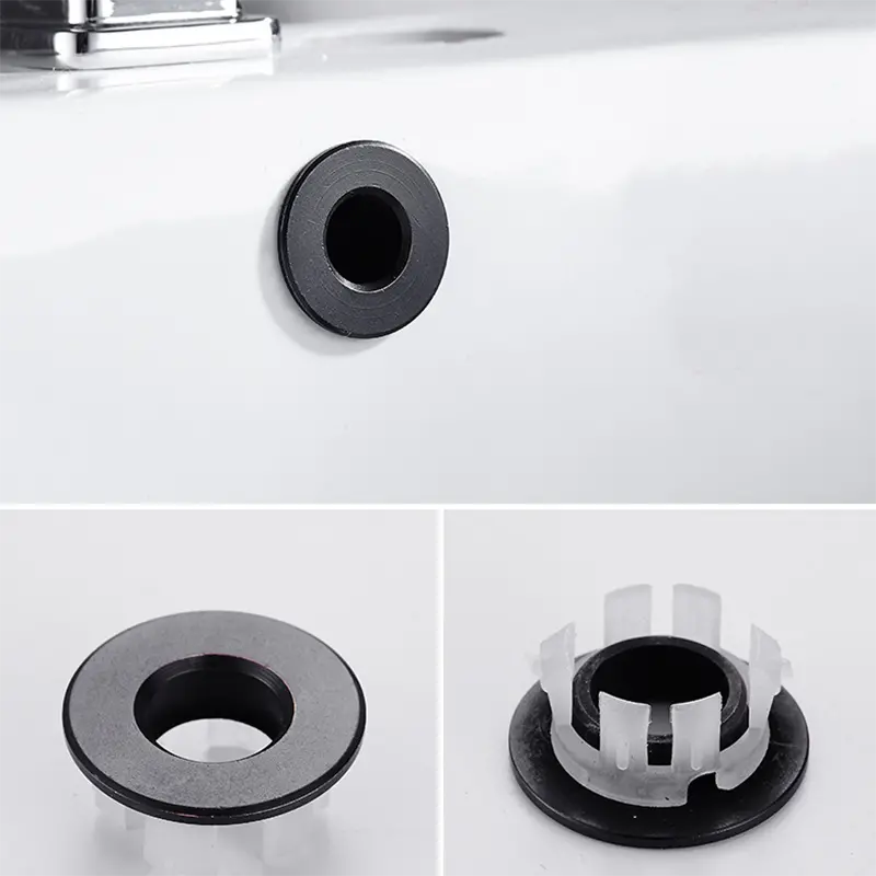 Basin Sink Overflow Cover - BLACK