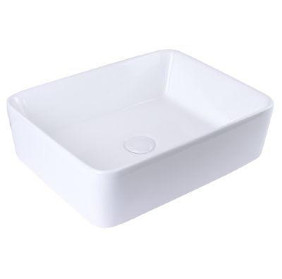 Como Rectangular Counter Top/Sit-On Ceramic Basin/Bowl
