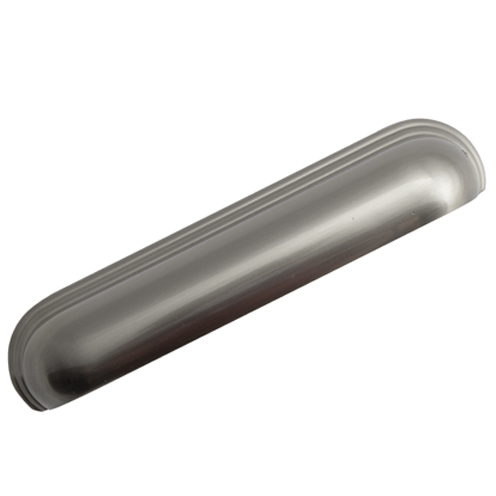 Elongated cup handle - brushed satin nickel