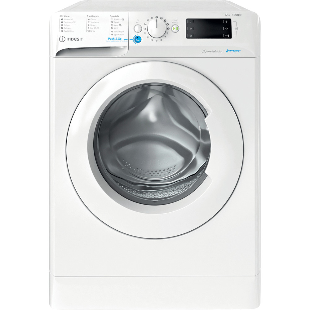 Indesit 10kg 1600rpm Freestanding Washing Machine BWE101685XWUKN