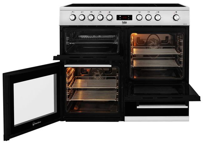 Beko Freestanding 100cm double oven range cooker KDVC100X