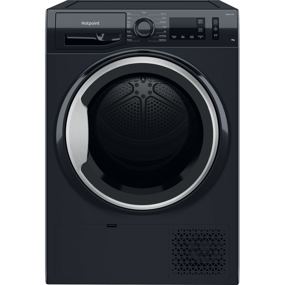 Hotpoint 9kg Crease Care Heat Pump Dryer NT M11 92BSK - Black