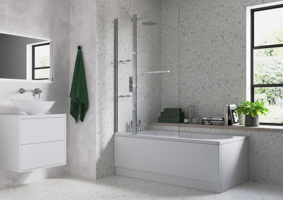 Glass Bath Screen, Strabane Wholesale Ltd, Strabane, Co. Tyrone