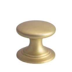 Round Knob - Satin Brass