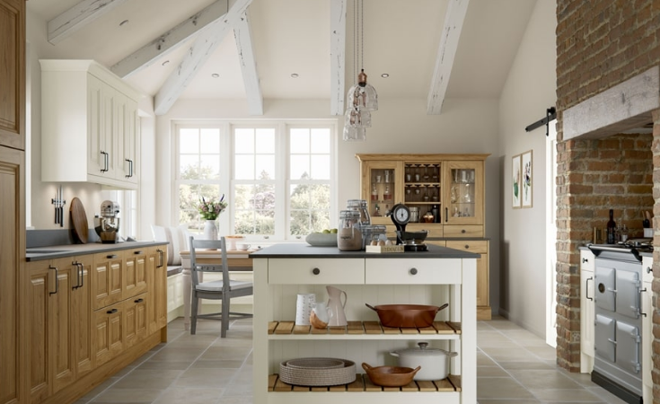Jefferson Light Oak & Painted Ivory