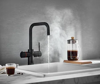 KoGE 3-in-1 Square Spout Hot Water Tap | Black
