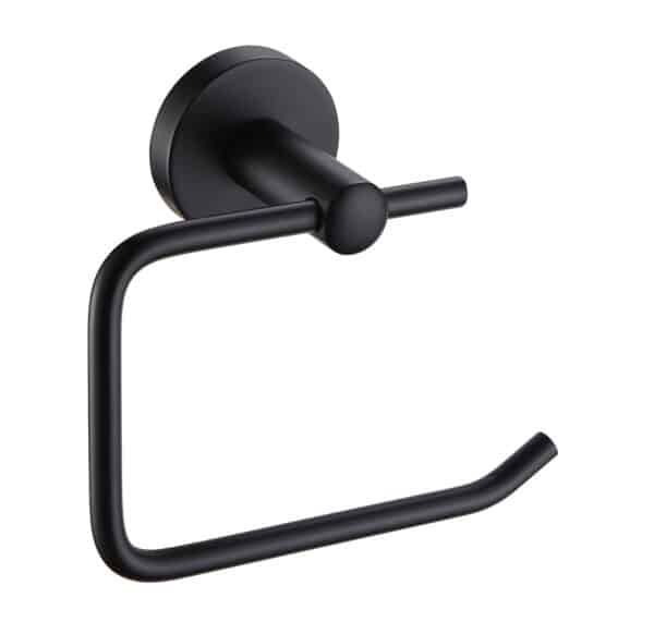 BLACK WALL MOUNTED BATHROOM TOILET ROLL HOLDER MODERNITY