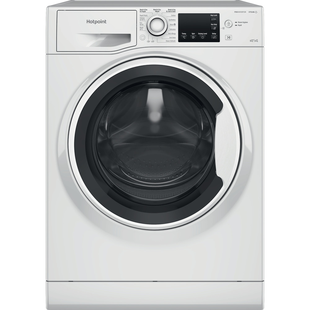 Hotpoint NDB8635WUK white 8+6kg washer dryer - freestanding