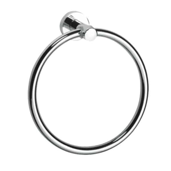 CHROME WALL MOUNTED BATHROOM TOWEL RING MODERNITY